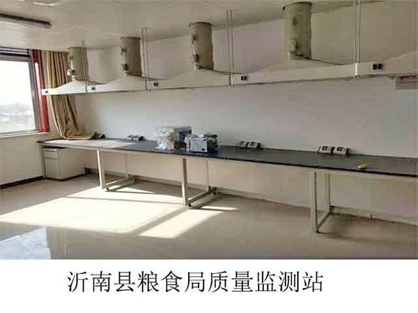 沂南縣糧食質(zhì)量監(jiān)測站實(shí)驗(yàn)臺、通風(fēng)柜、通風(fēng)系統(tǒng)等實(shí)驗(yàn)室家具安裝現(xiàn)場